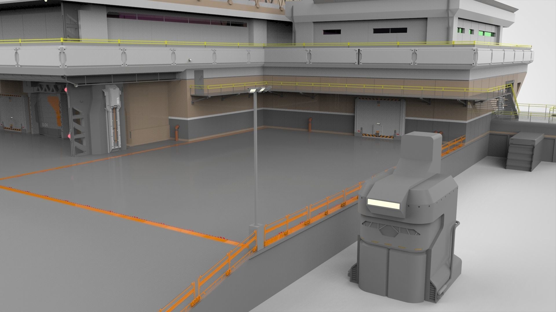 sci-fi architecture 2 3D model_14