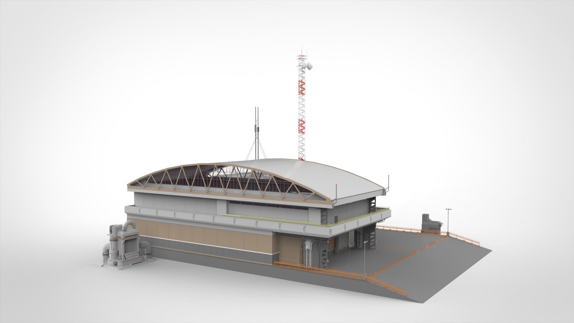 sci-fi architecture 2 3D model_6