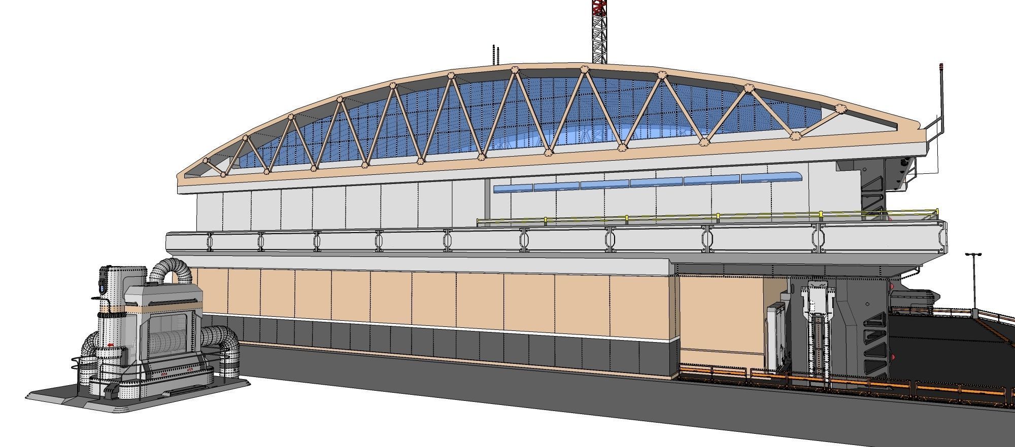 sci-fi architecture 2 3D model_36