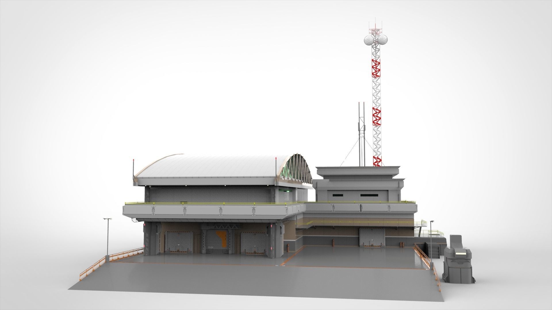 sci-fi architecture 2 3D model_8