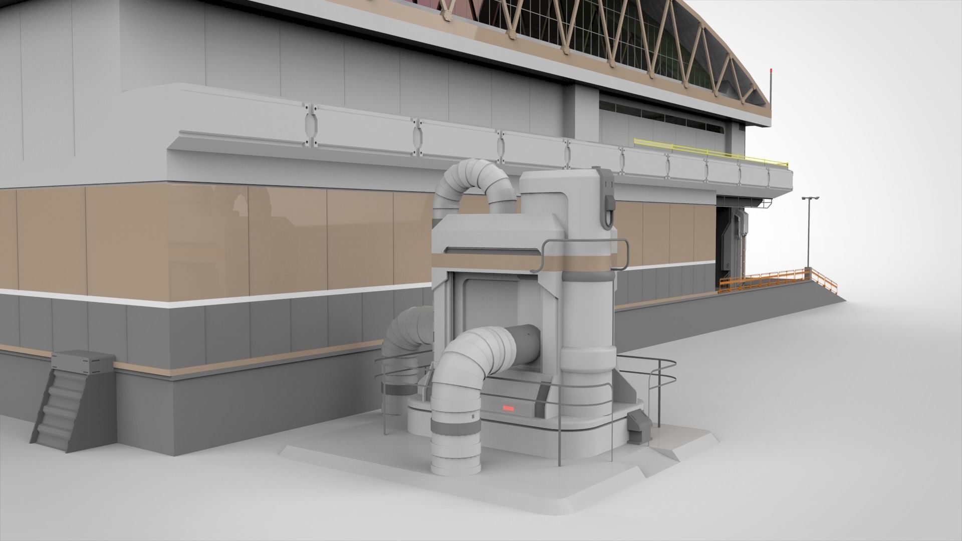 sci-fi architecture 2 3D model_20