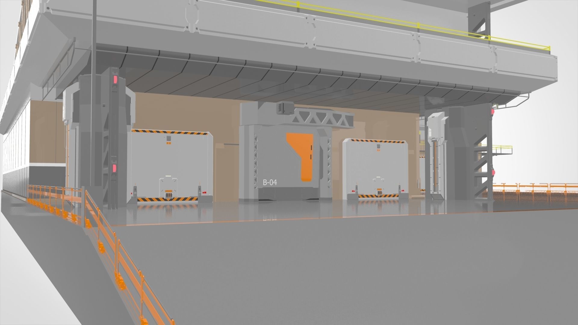 sci-fi architecture 2 3D model_23