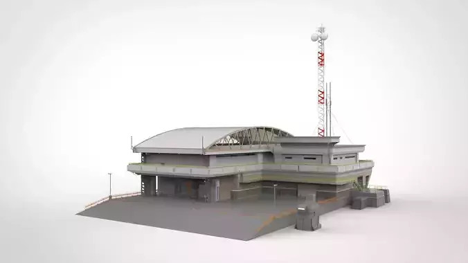 sci-fi architecture 2 3D model