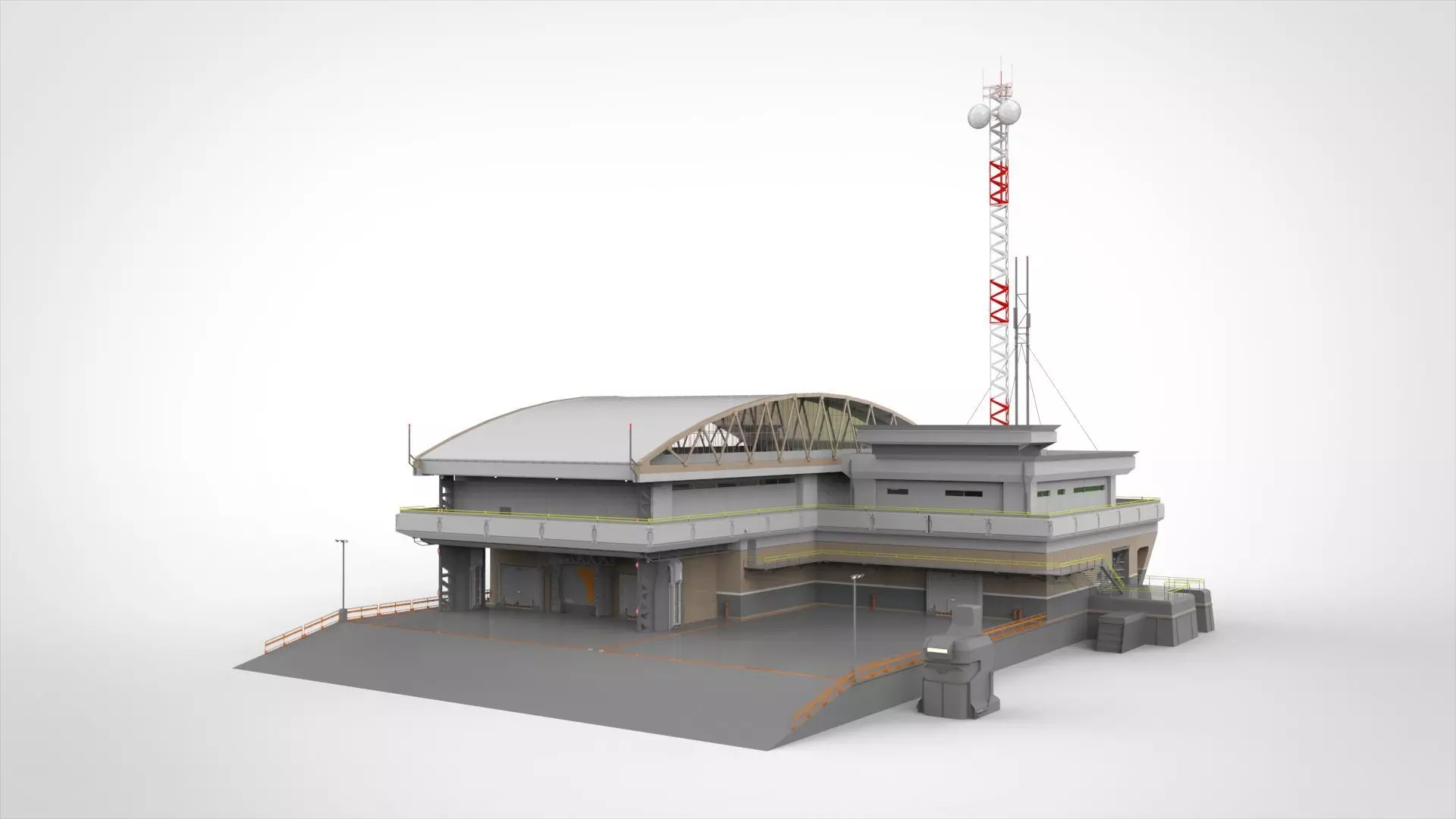 sci-fi architecture 2 3D model_0