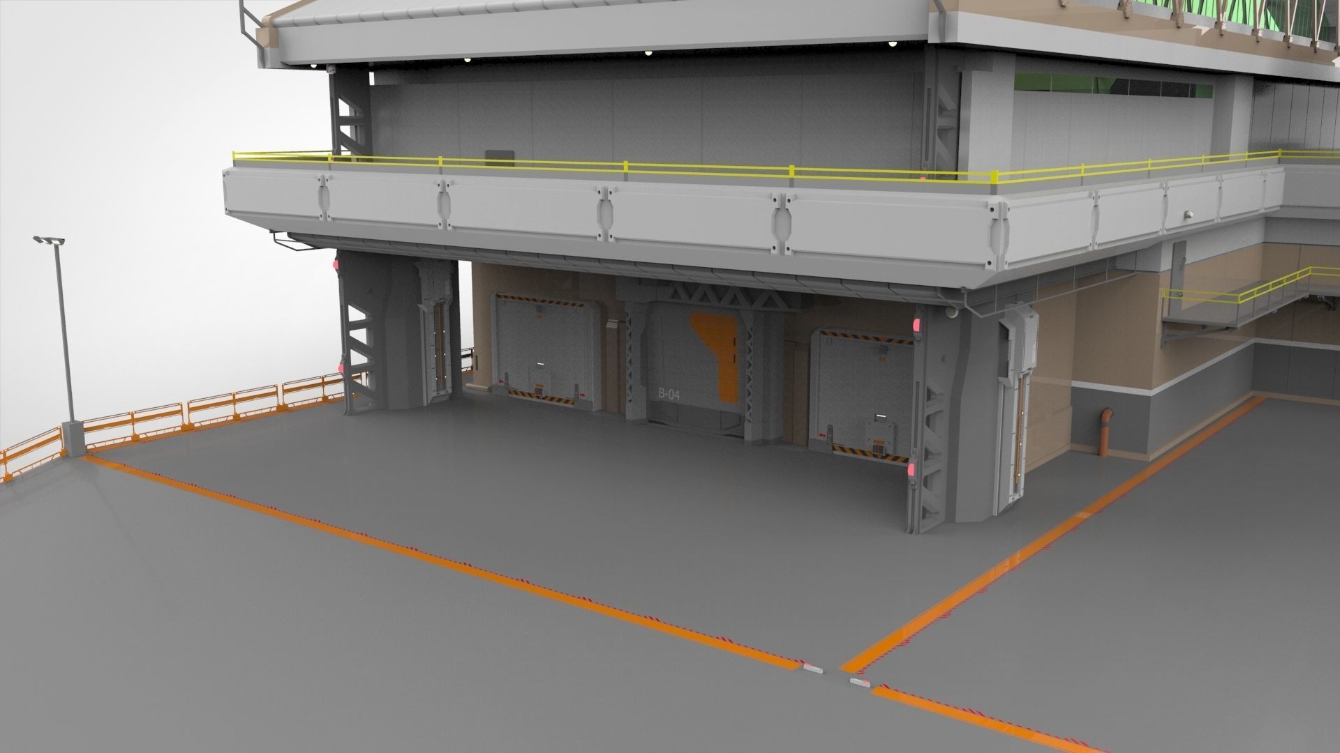 sci-fi architecture 2 3D model_10