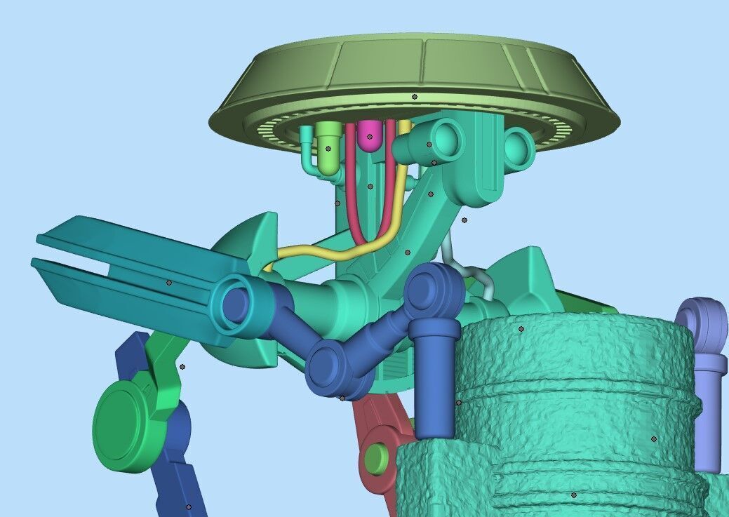 Panning Droid n Repulsorlift Platform One12 Scale Figure STL 3D print model_3