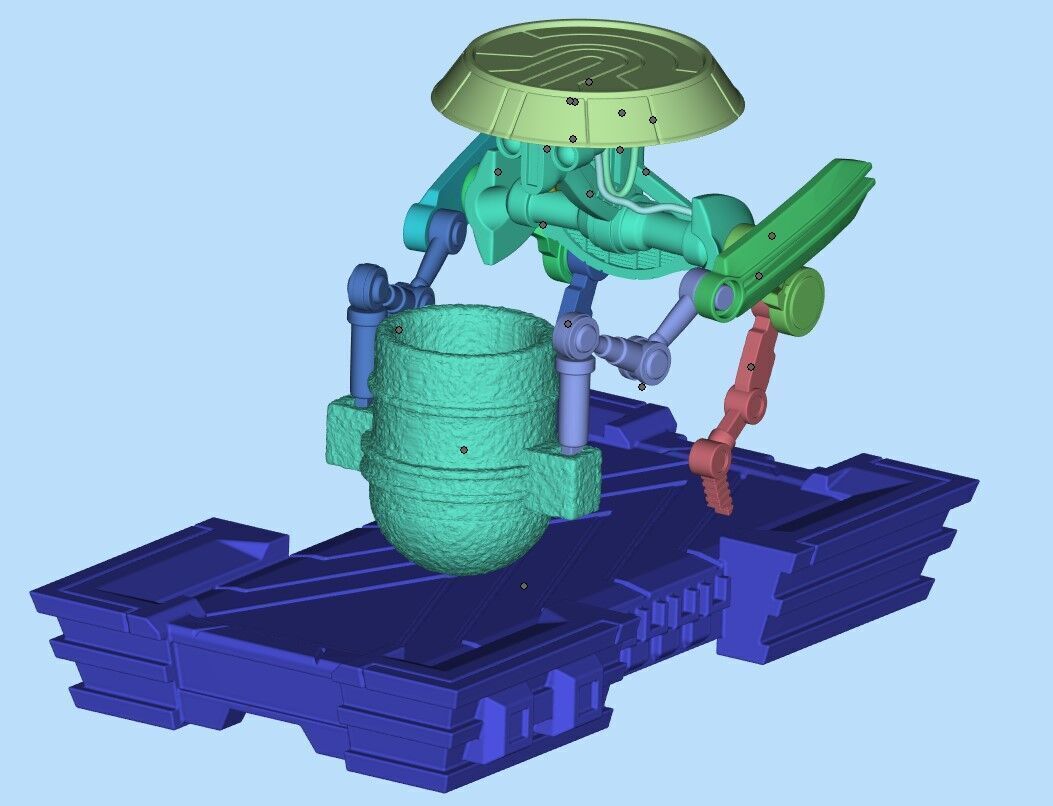 Panning Droid n Repulsorlift Platform One12 Scale Figure STL 3D print model_1