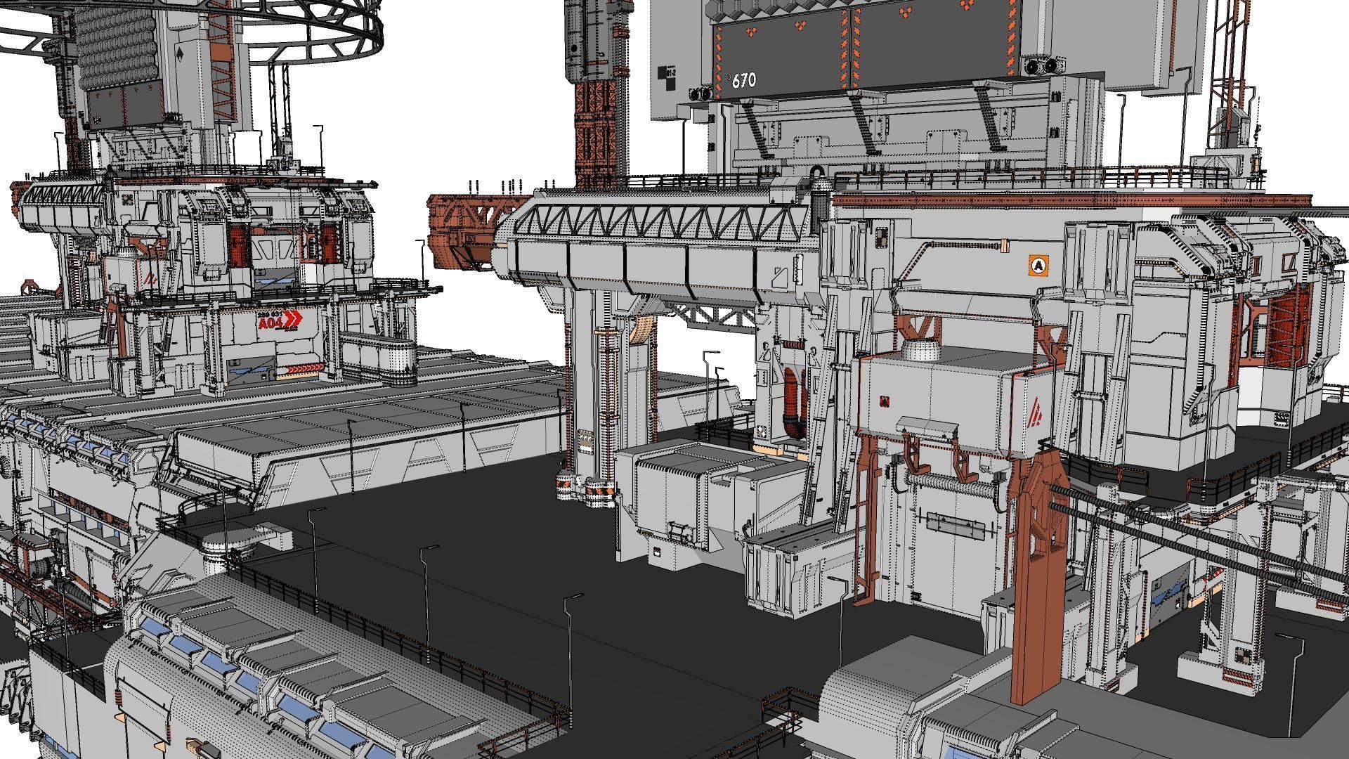 the missile attack warning system 3D model_78