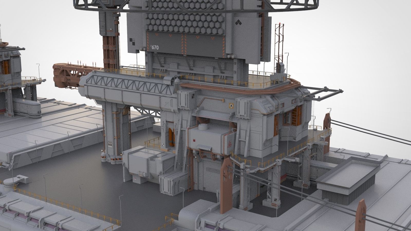 the missile attack warning system 3D model_44