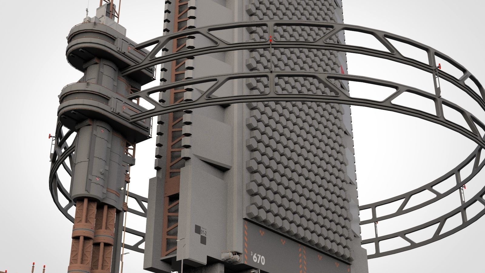 the missile attack warning system 3D model_53