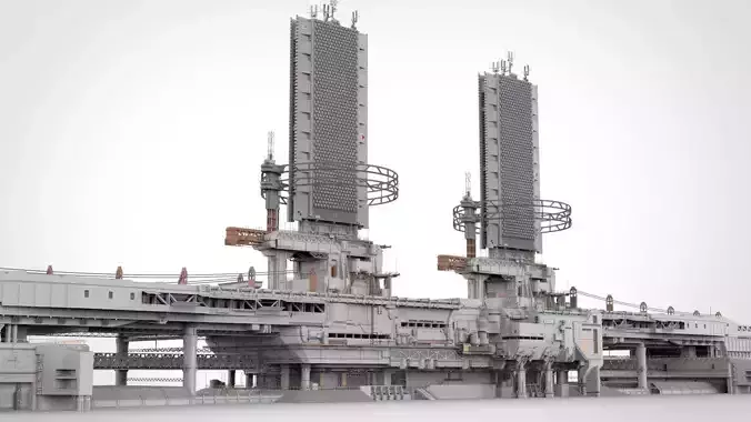 the missile attack warning system 3D model