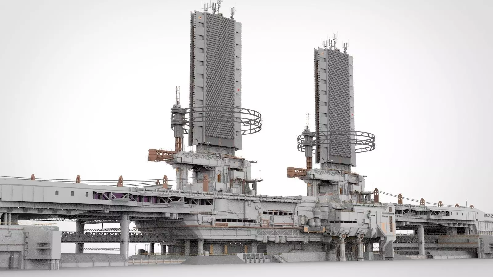 the missile attack warning system 3D model_0