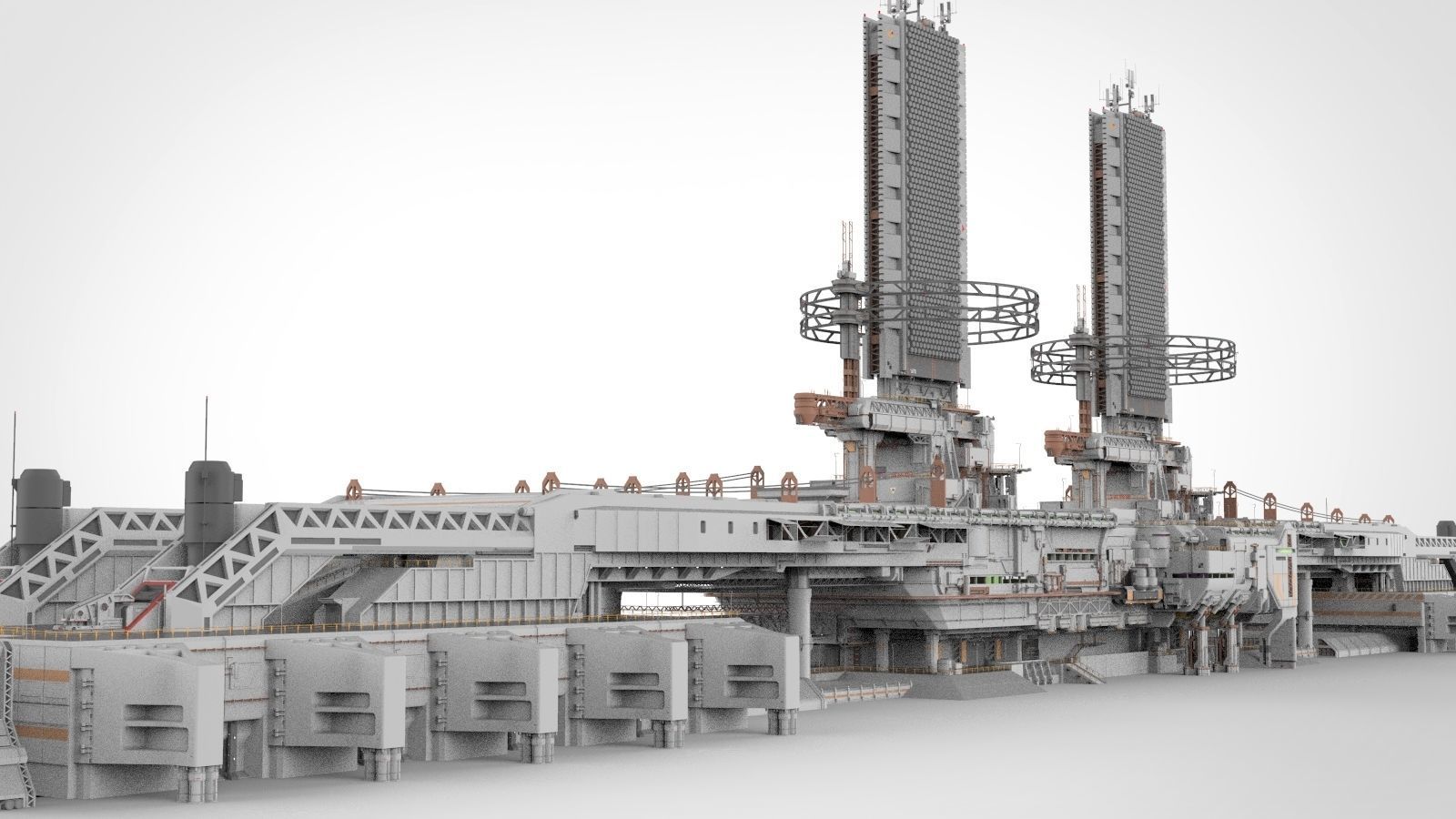 the missile attack warning system 3D model_2