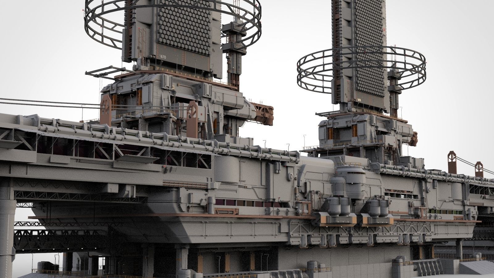 the missile attack warning system 3D model_9