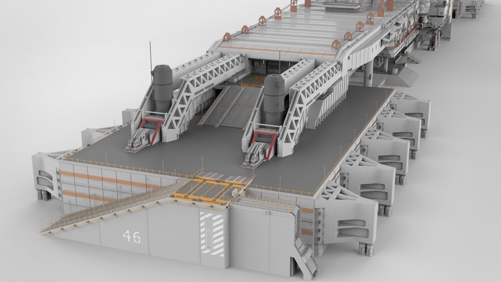 the missile attack warning system 3D model_3