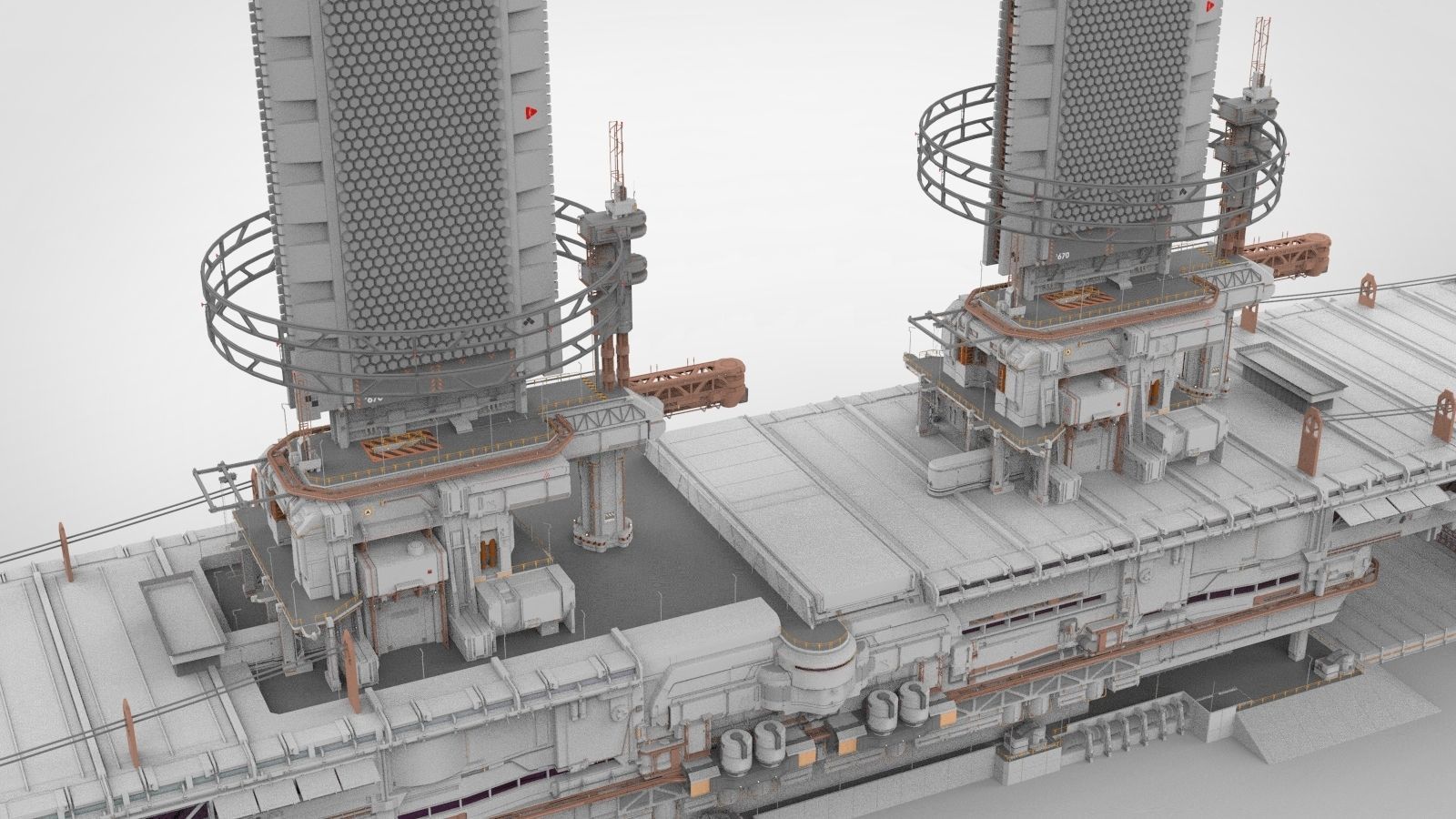 the missile attack warning system 3D model_42