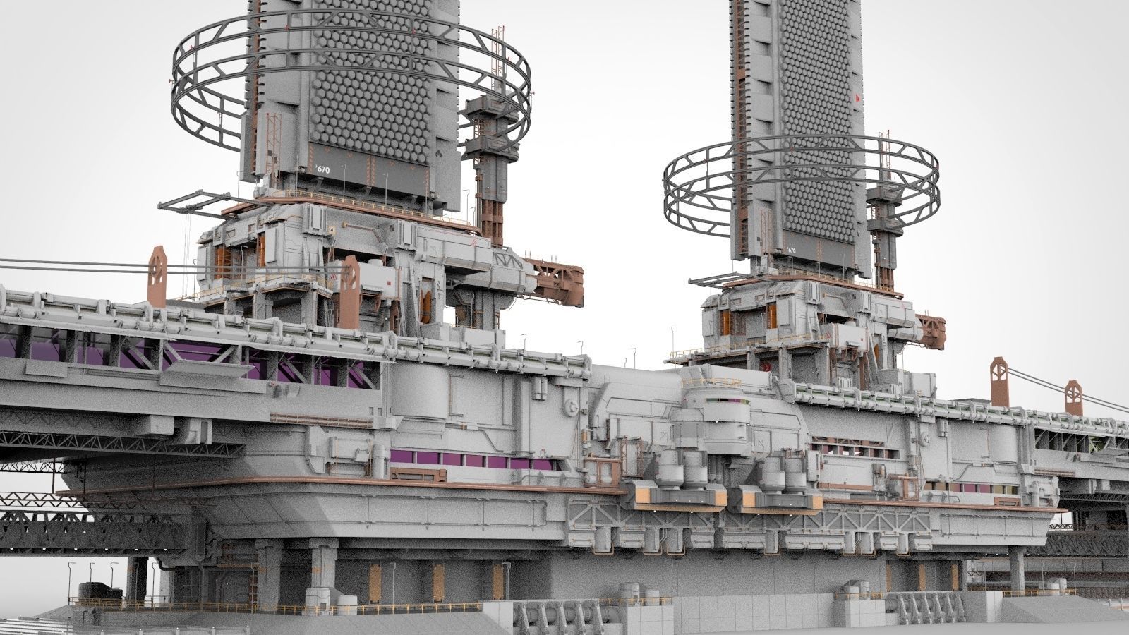 the missile attack warning system 3D model_8