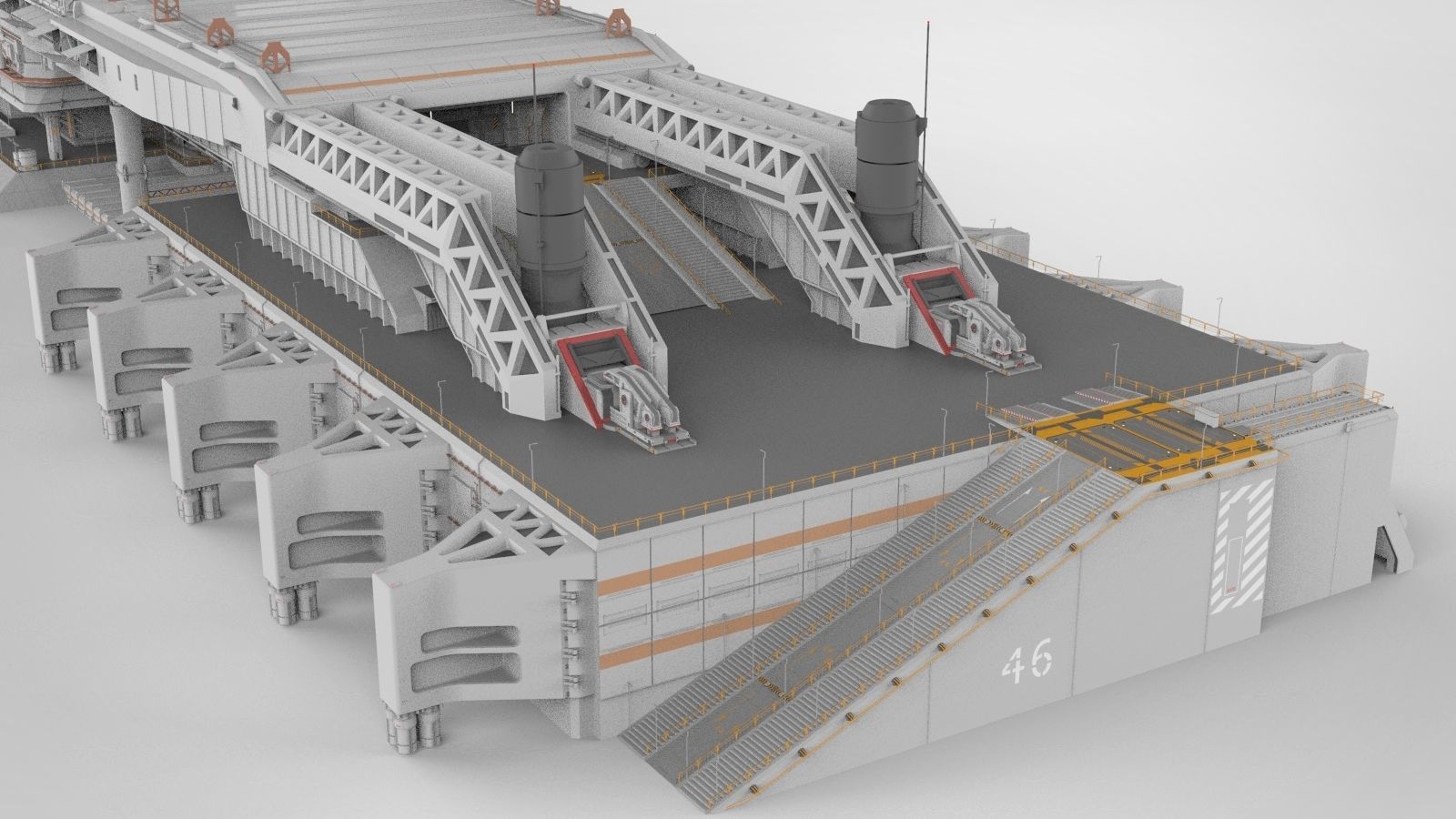 the missile attack warning system 3D model_4