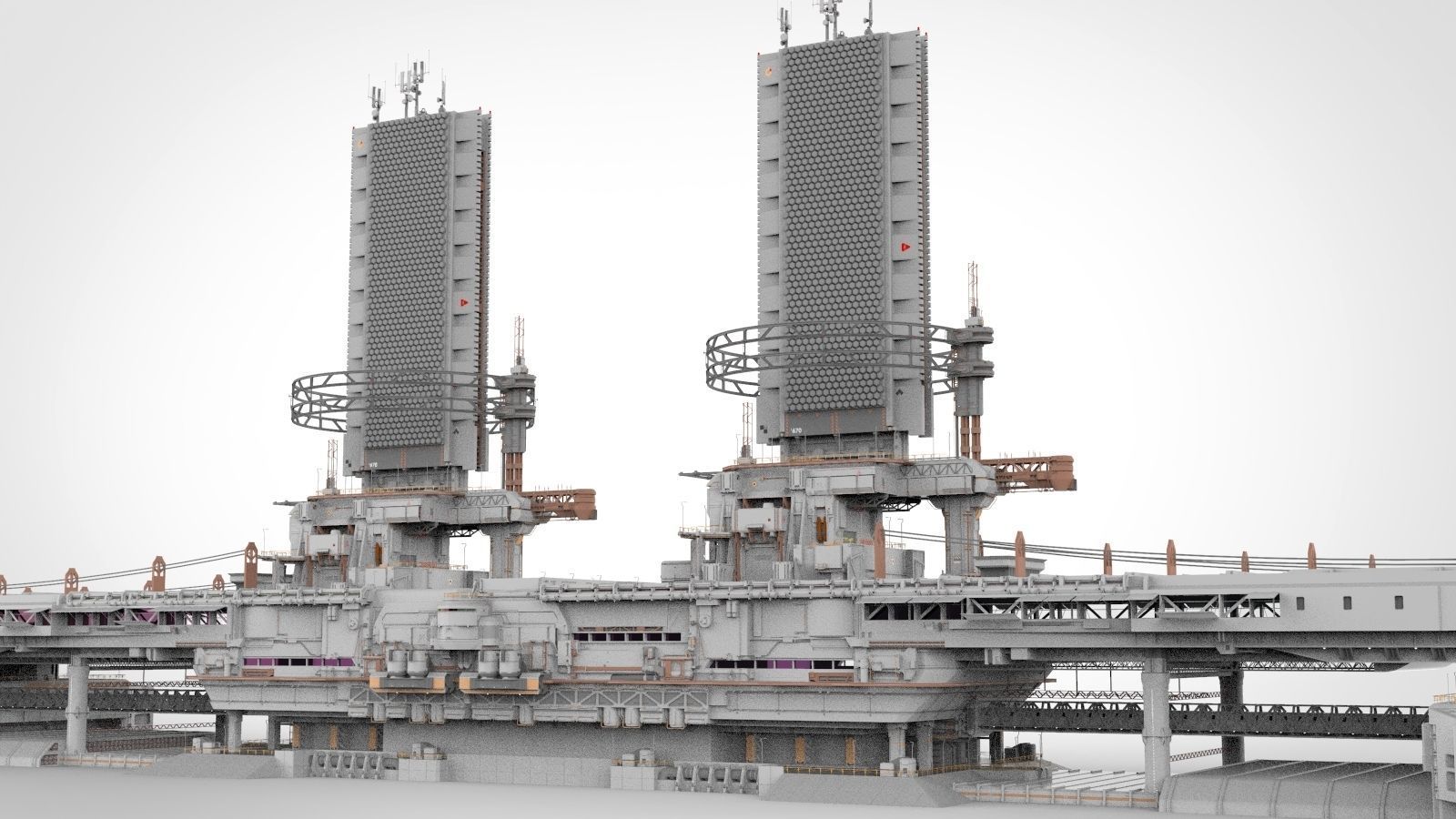 the missile attack warning system 3D model_6