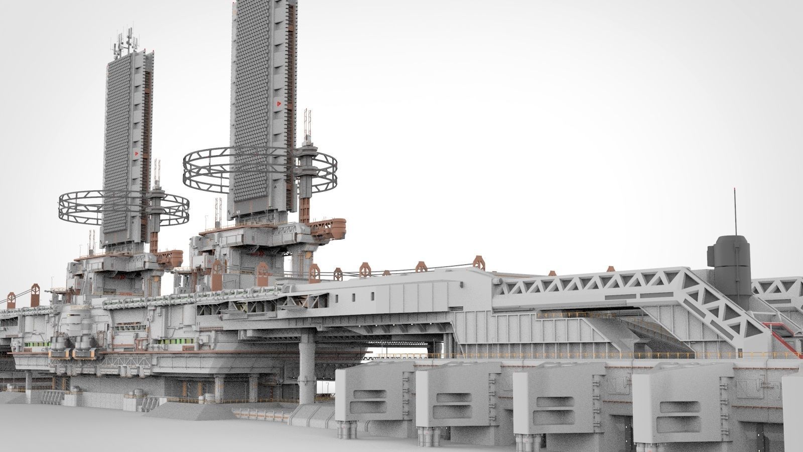 the missile attack warning system 3D model_5