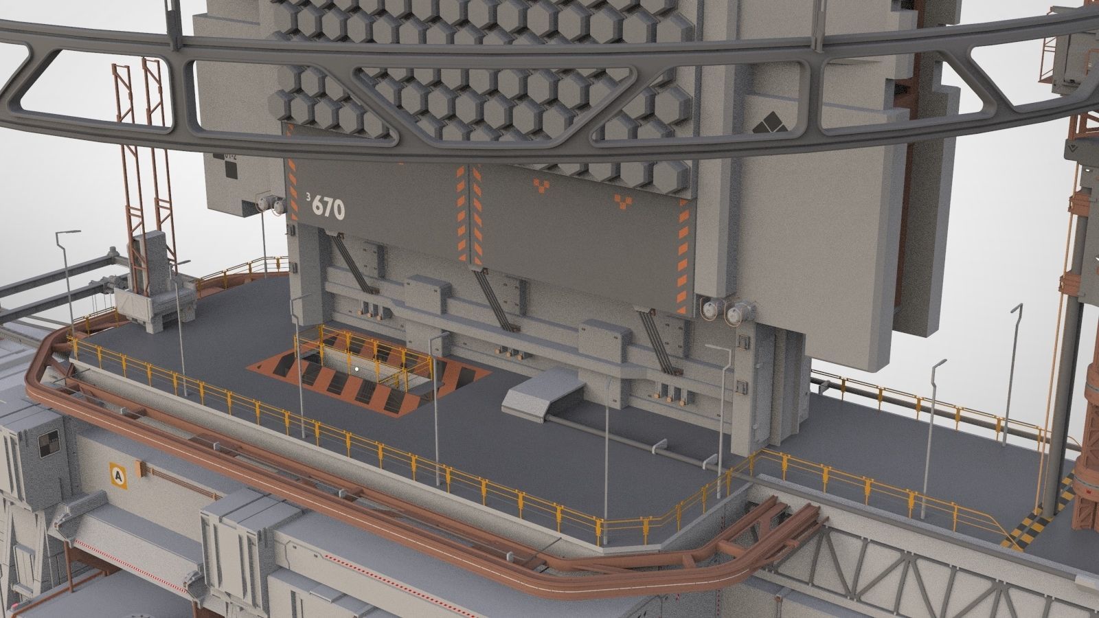 the missile attack warning system 3D model_55