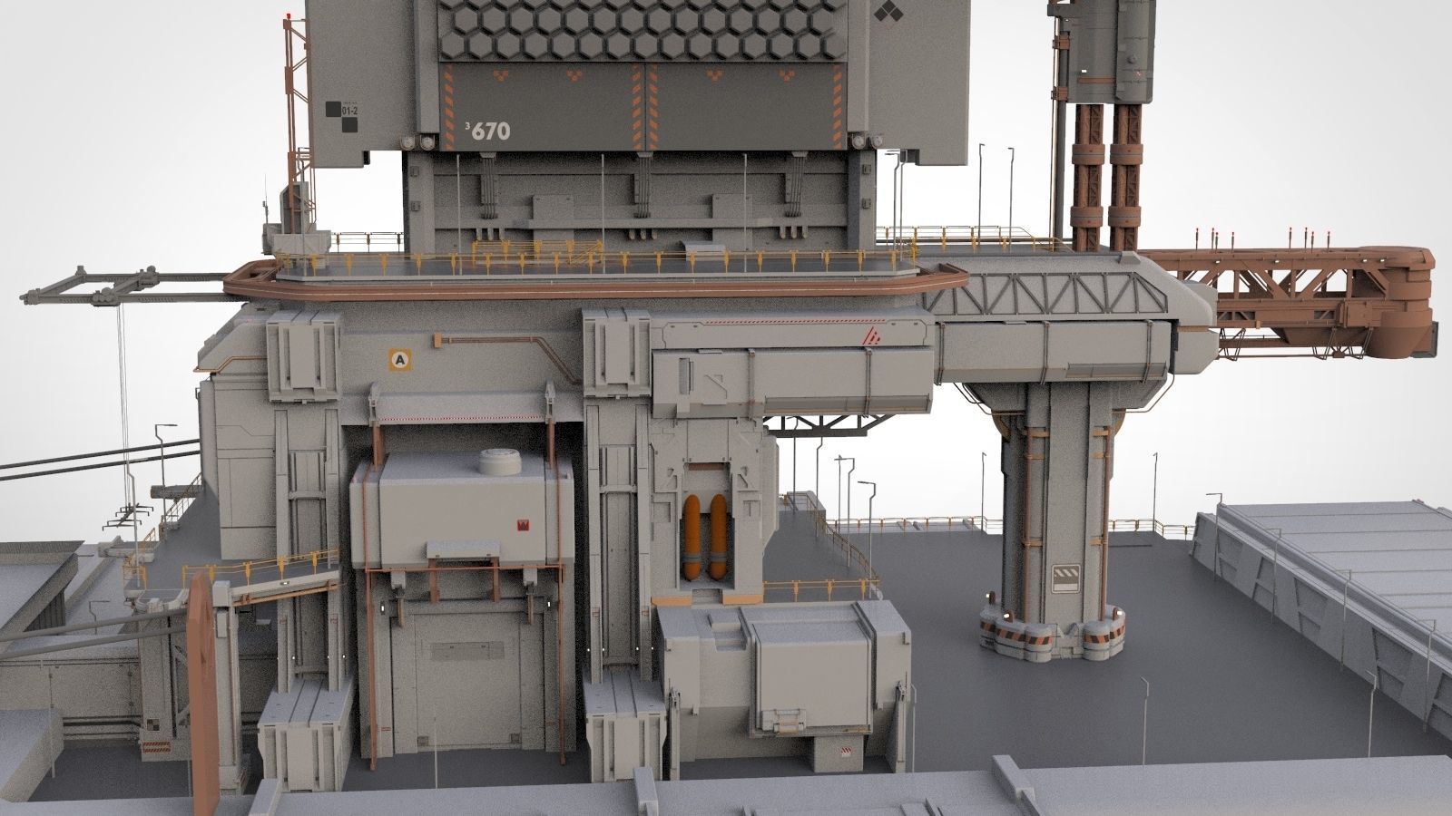 the missile attack warning system 3D model_46