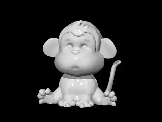 Monkey figurine 3D print model