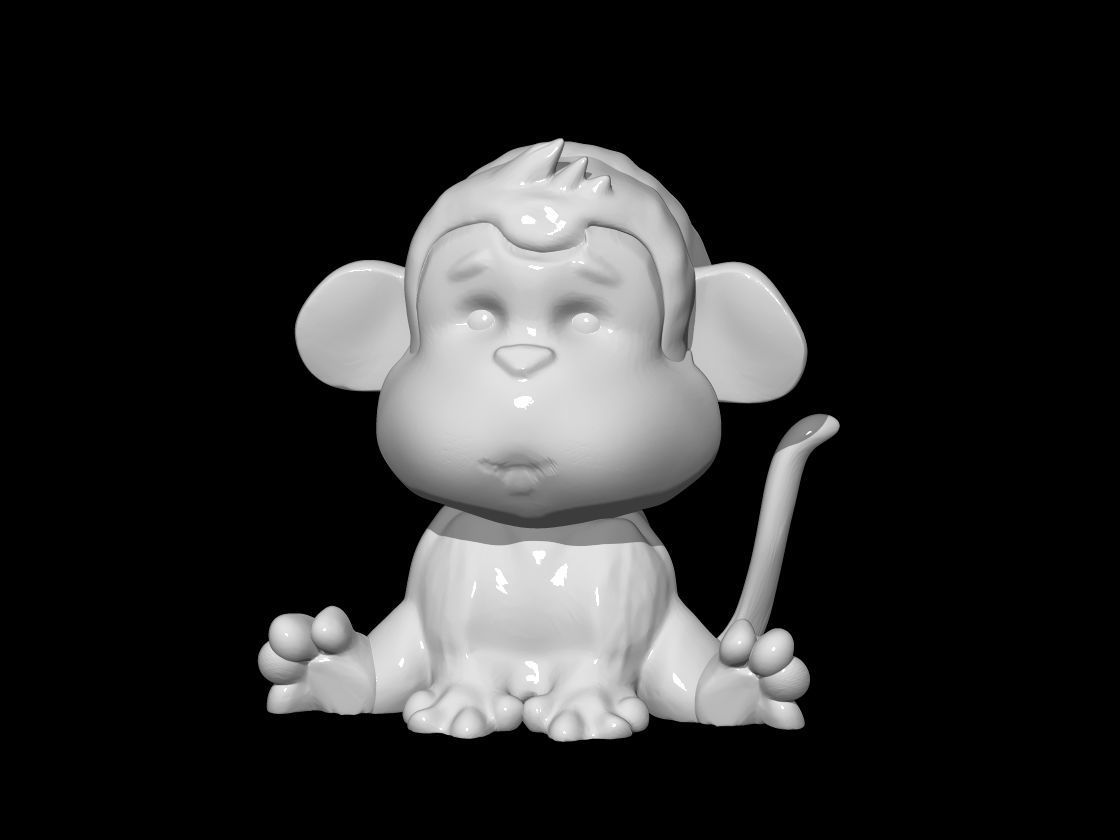 Monkey figurine 3D model 3D printable | CGTrader