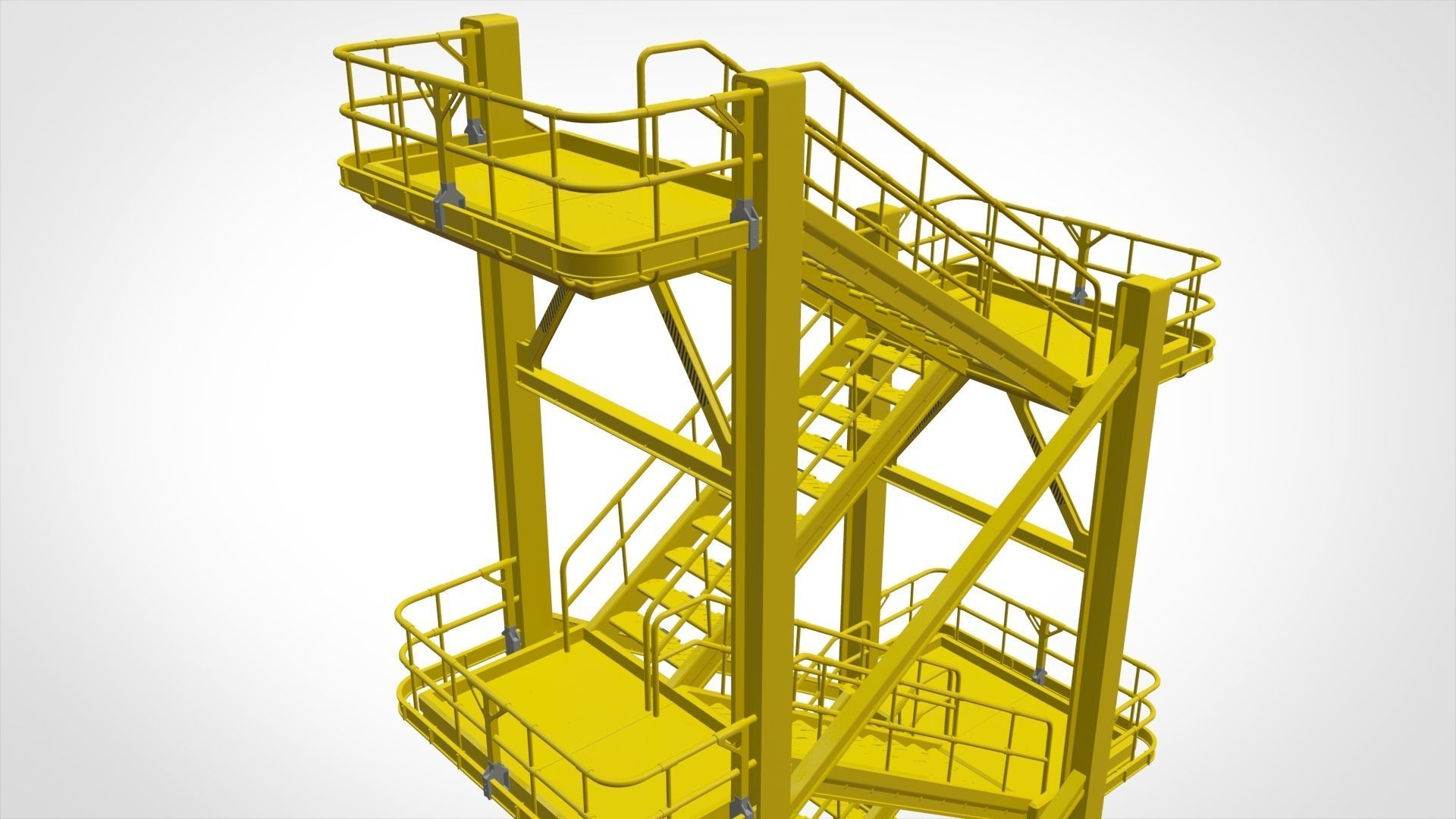 sci-fi stairs 1 3D model_7