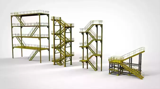 sci-fi stairs 1 3D model