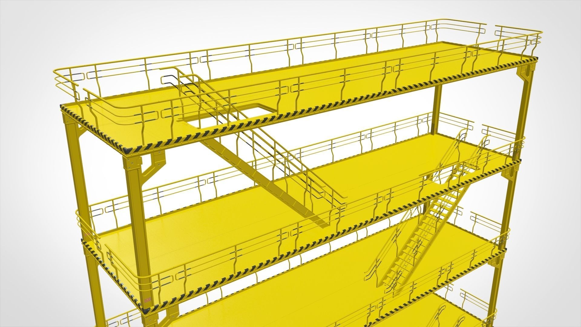 sci-fi stairs 1 3D model_14