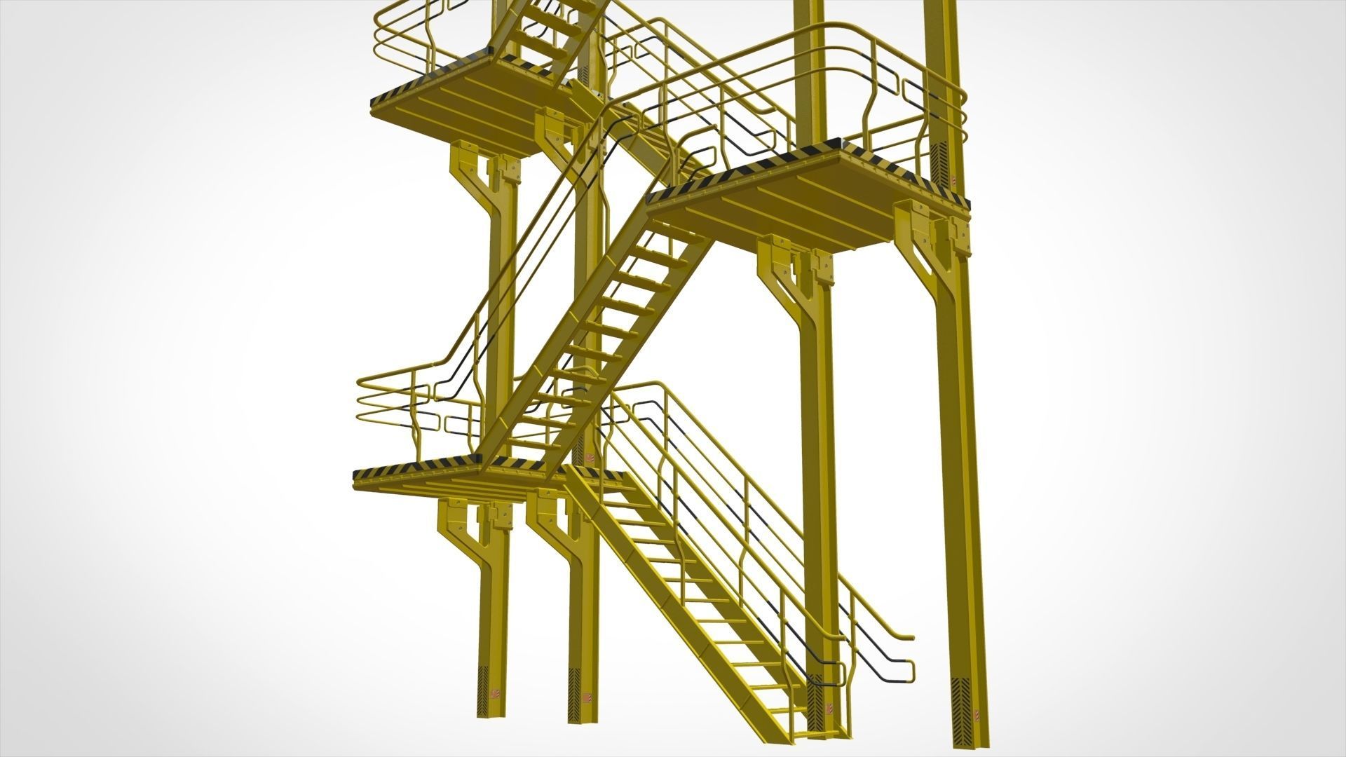 sci-fi stairs 1 3D model_9
