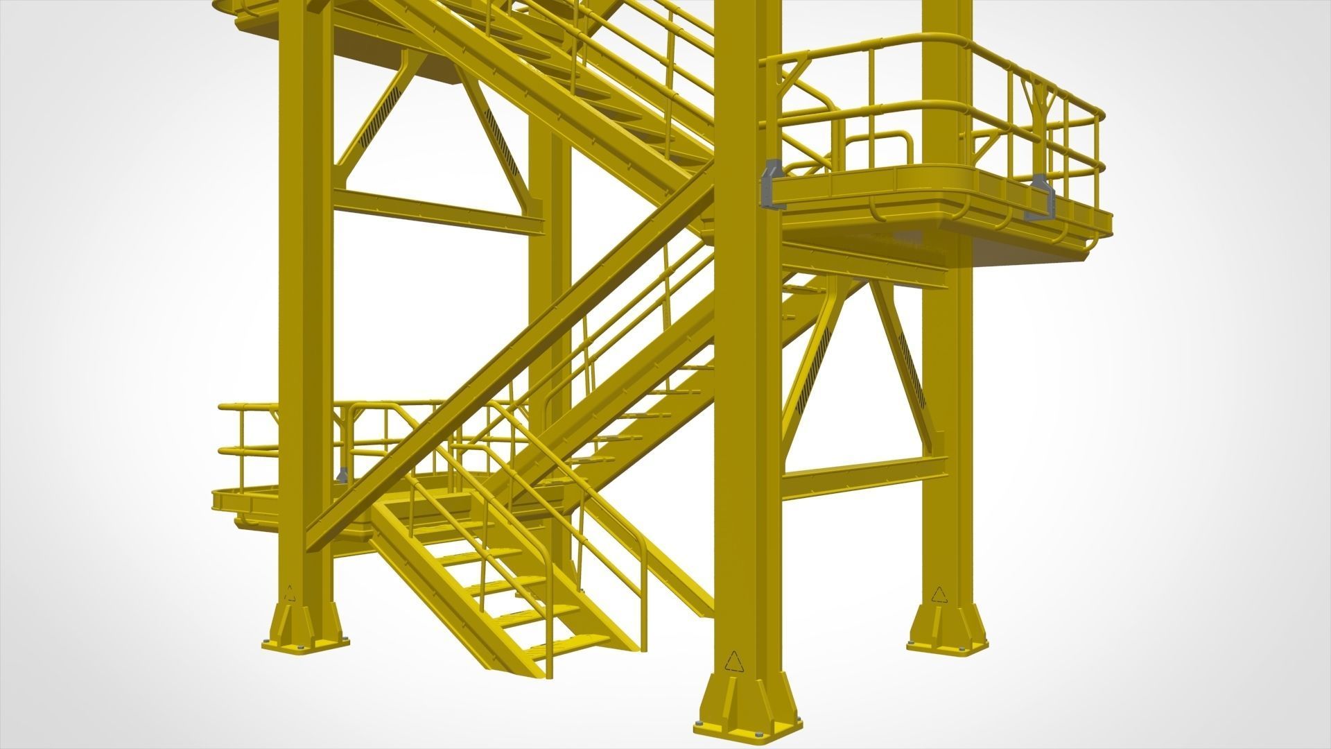 sci-fi stairs 1 3D model_5