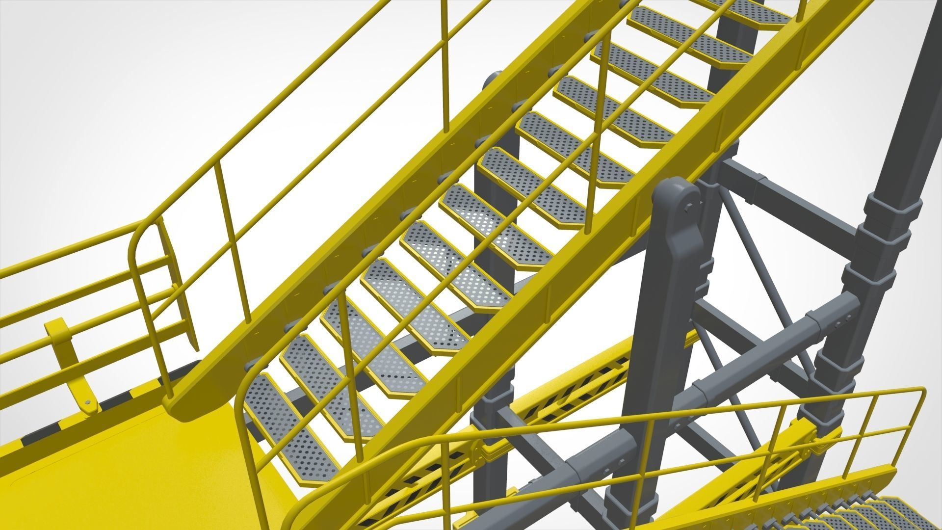 sci-fi stairs 1 3D model_24