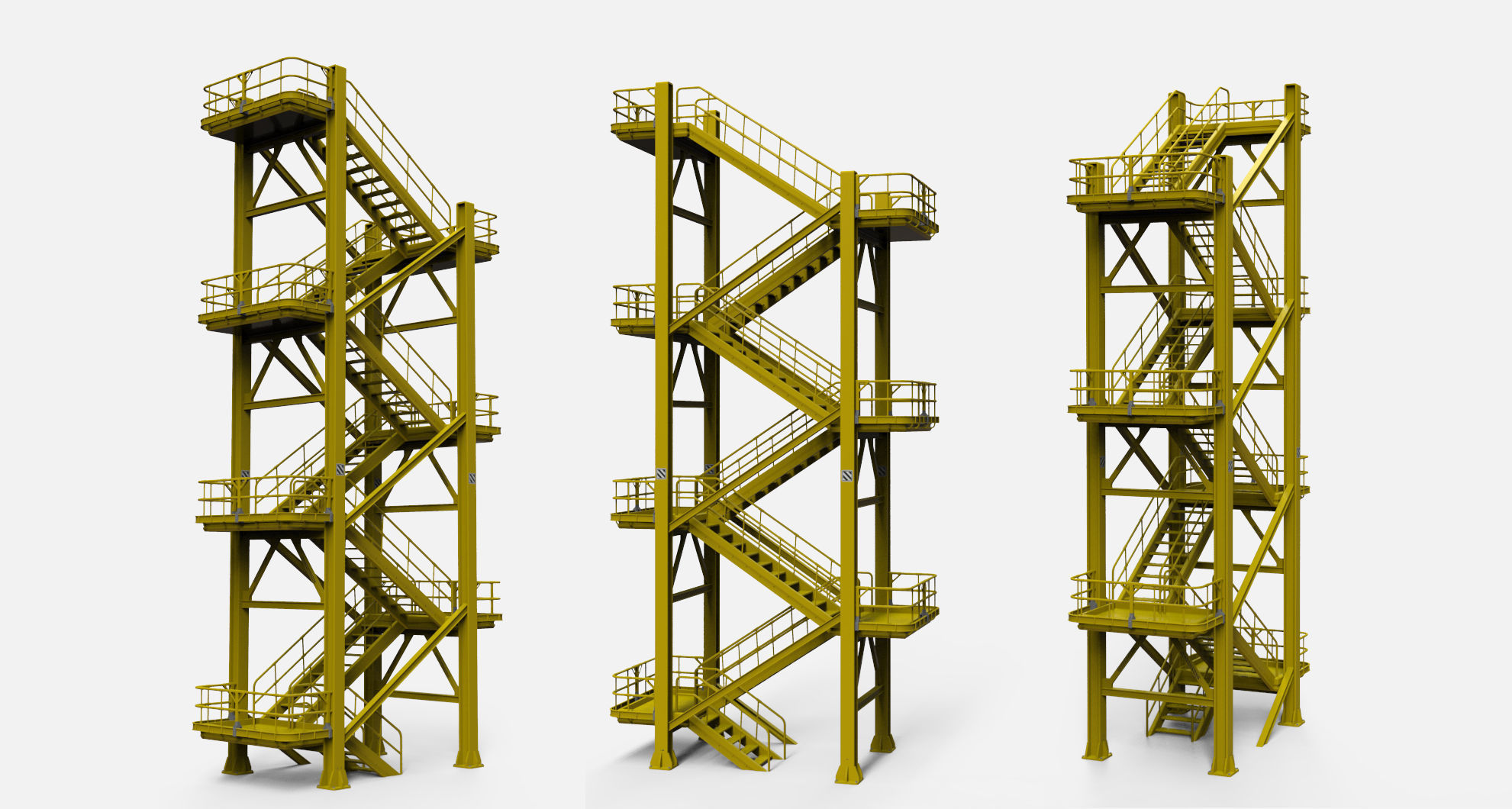 sci-fi stairs 1 3D model_4