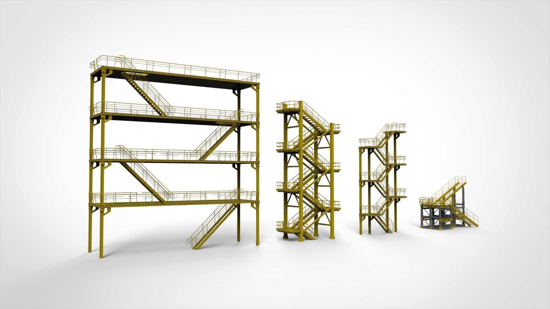 sci-fi stairs 1 3D model_3