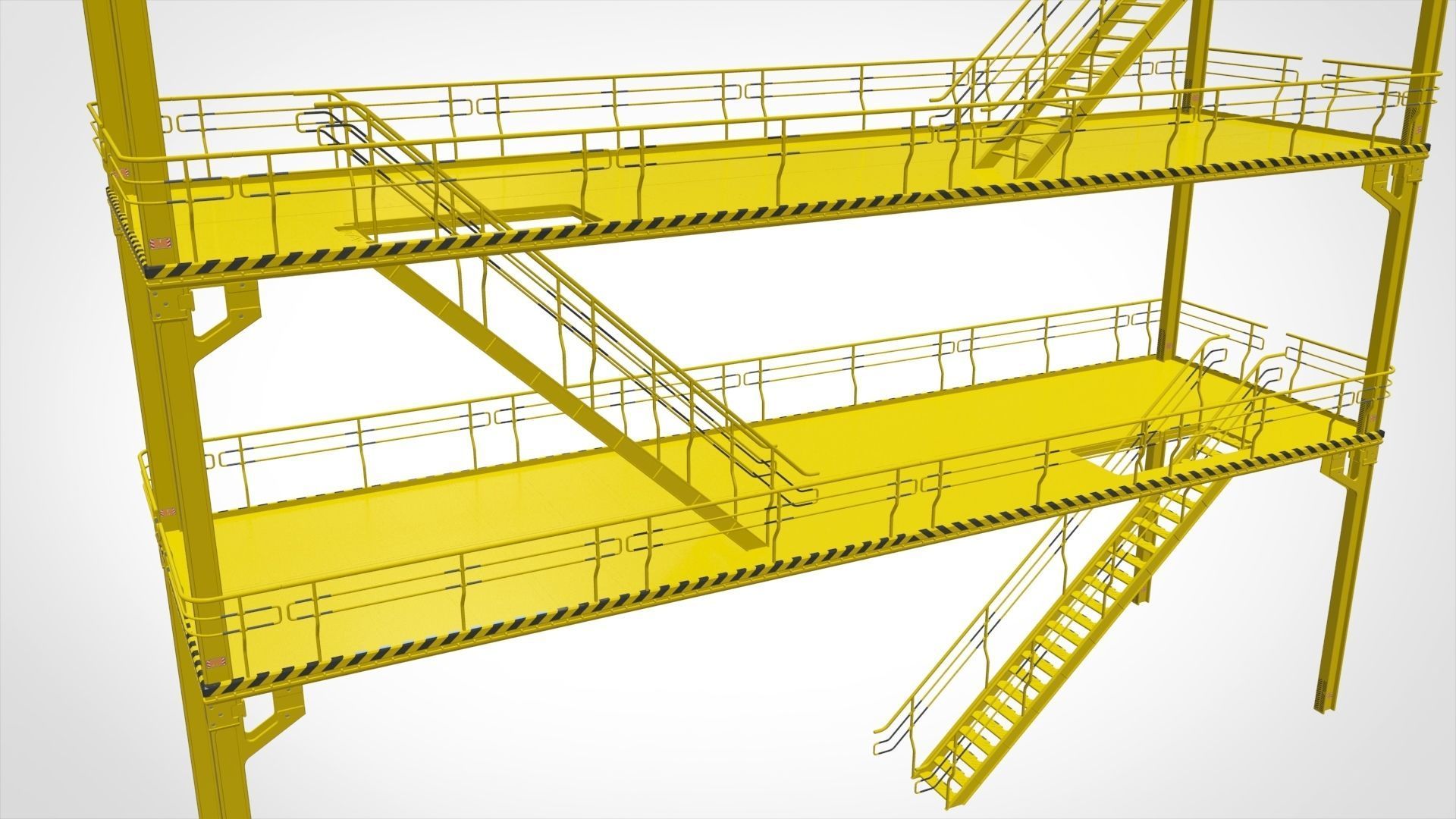 sci-fi stairs 1 3D model_16