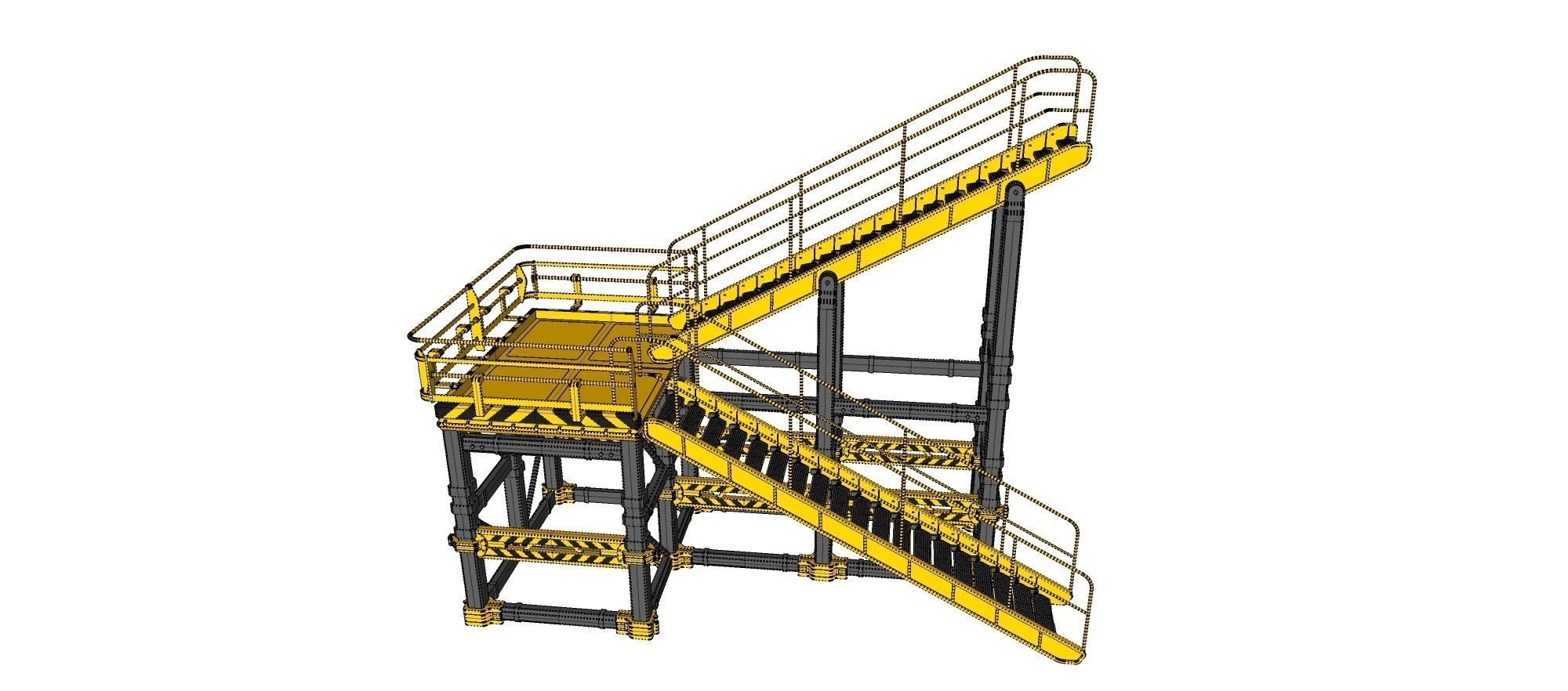 sci-fi stairs 1 3D model_33