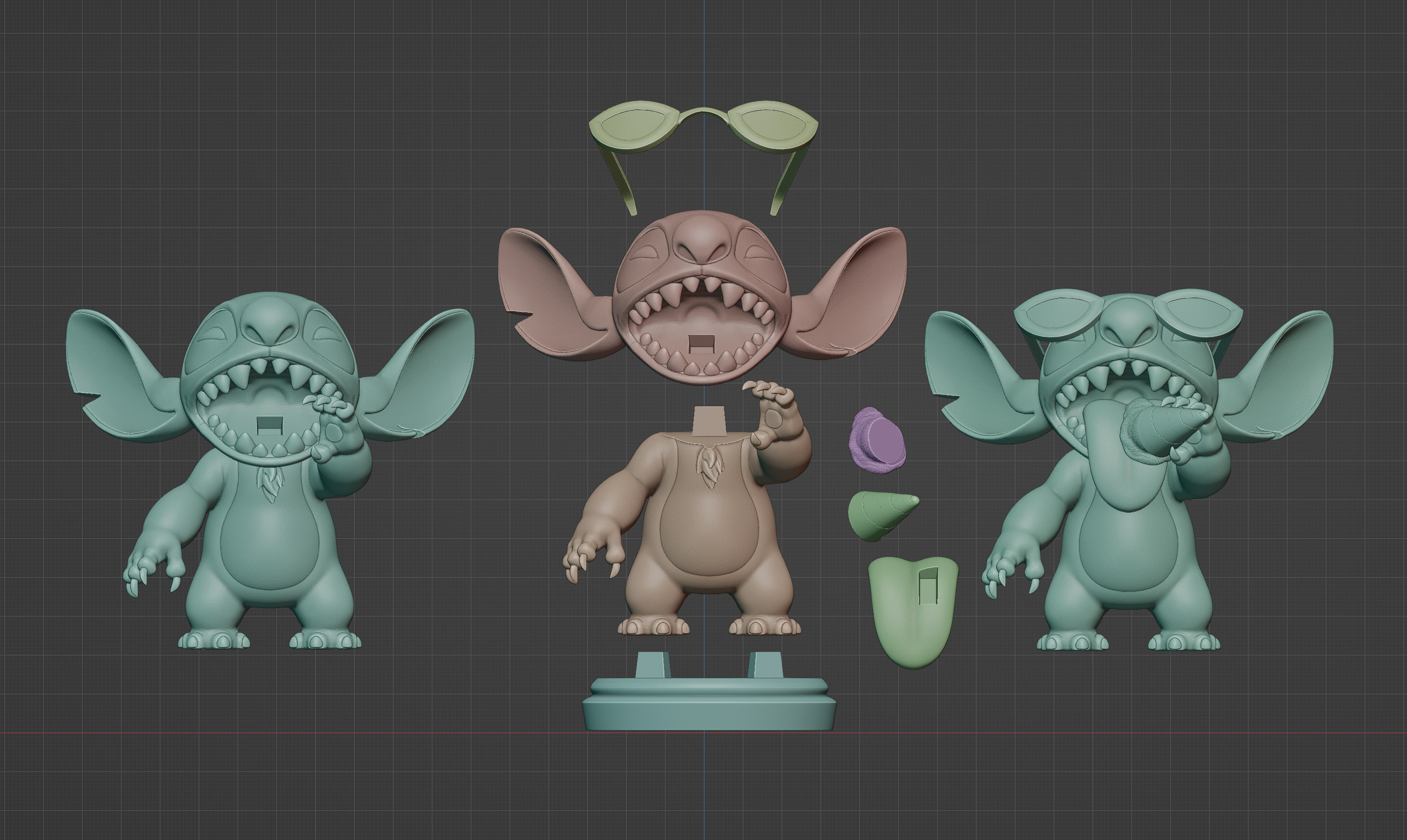 Stitch Figure 2 - Disney 3D print model_2