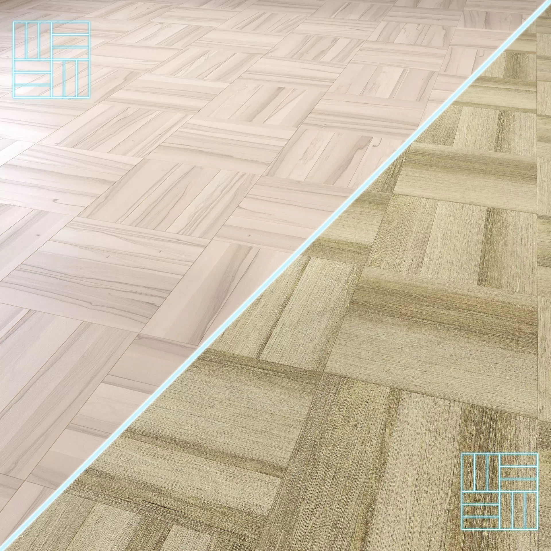 Parquet - Laminate - Wooden floor 2 in 1 Low-poly 3D model