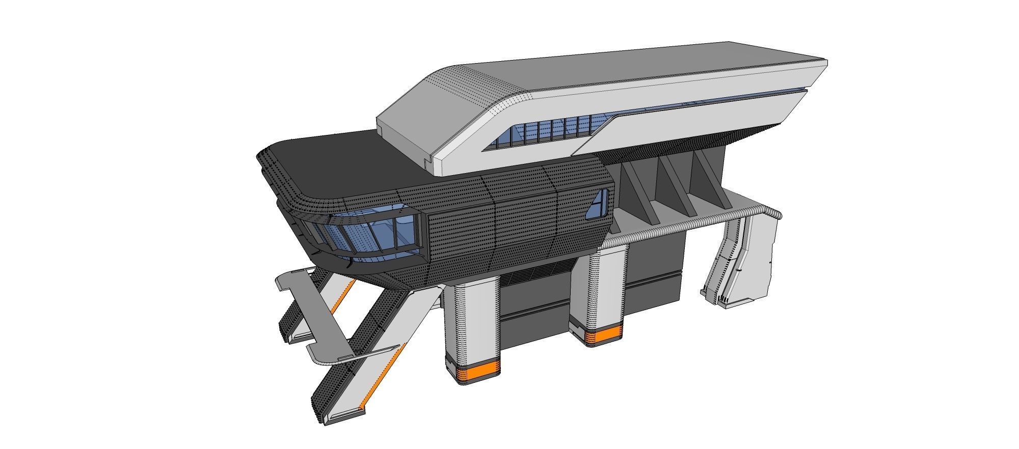 sci-fi architecture 3 3D model_29