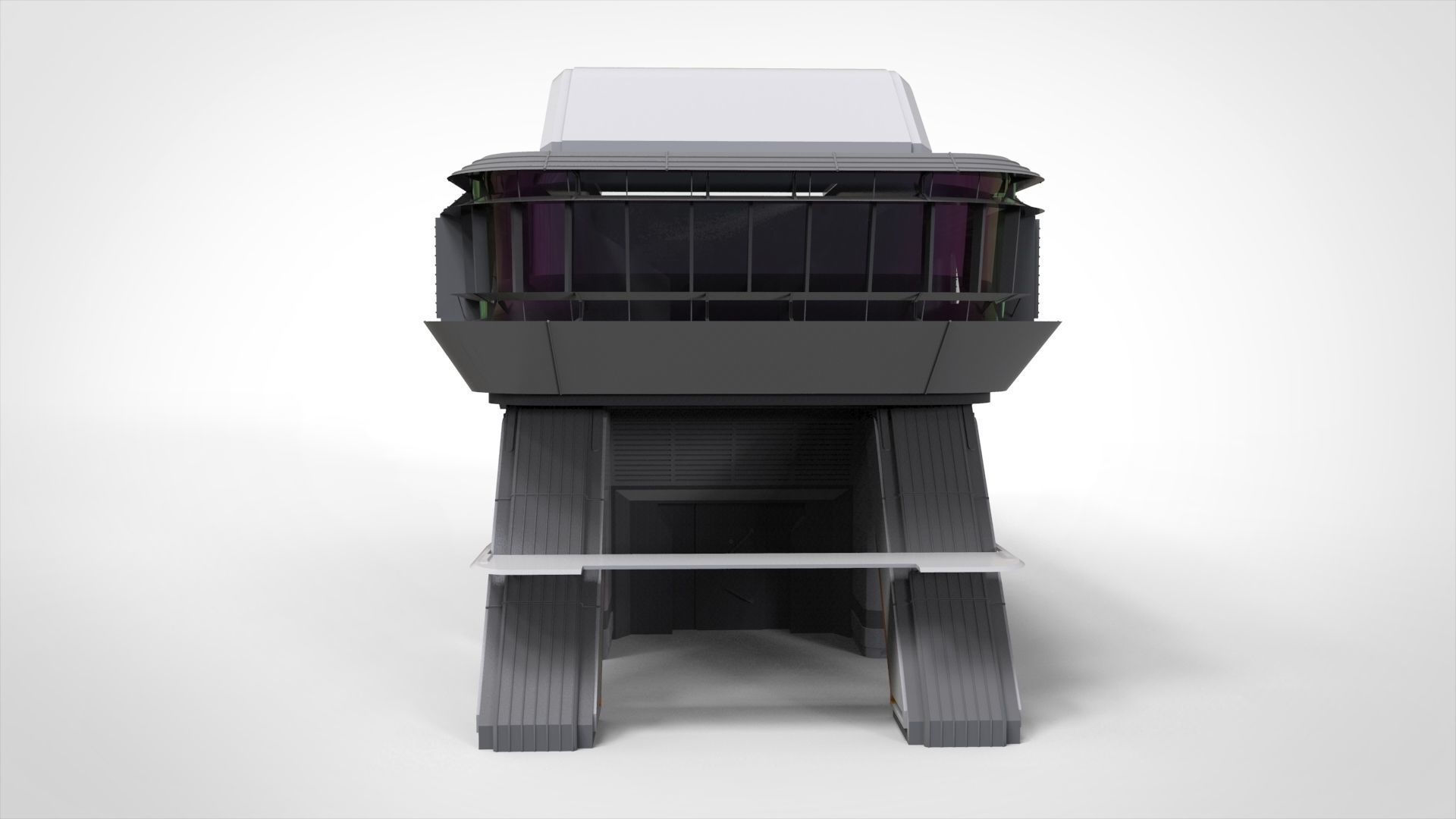 sci-fi architecture 3 3D model_13