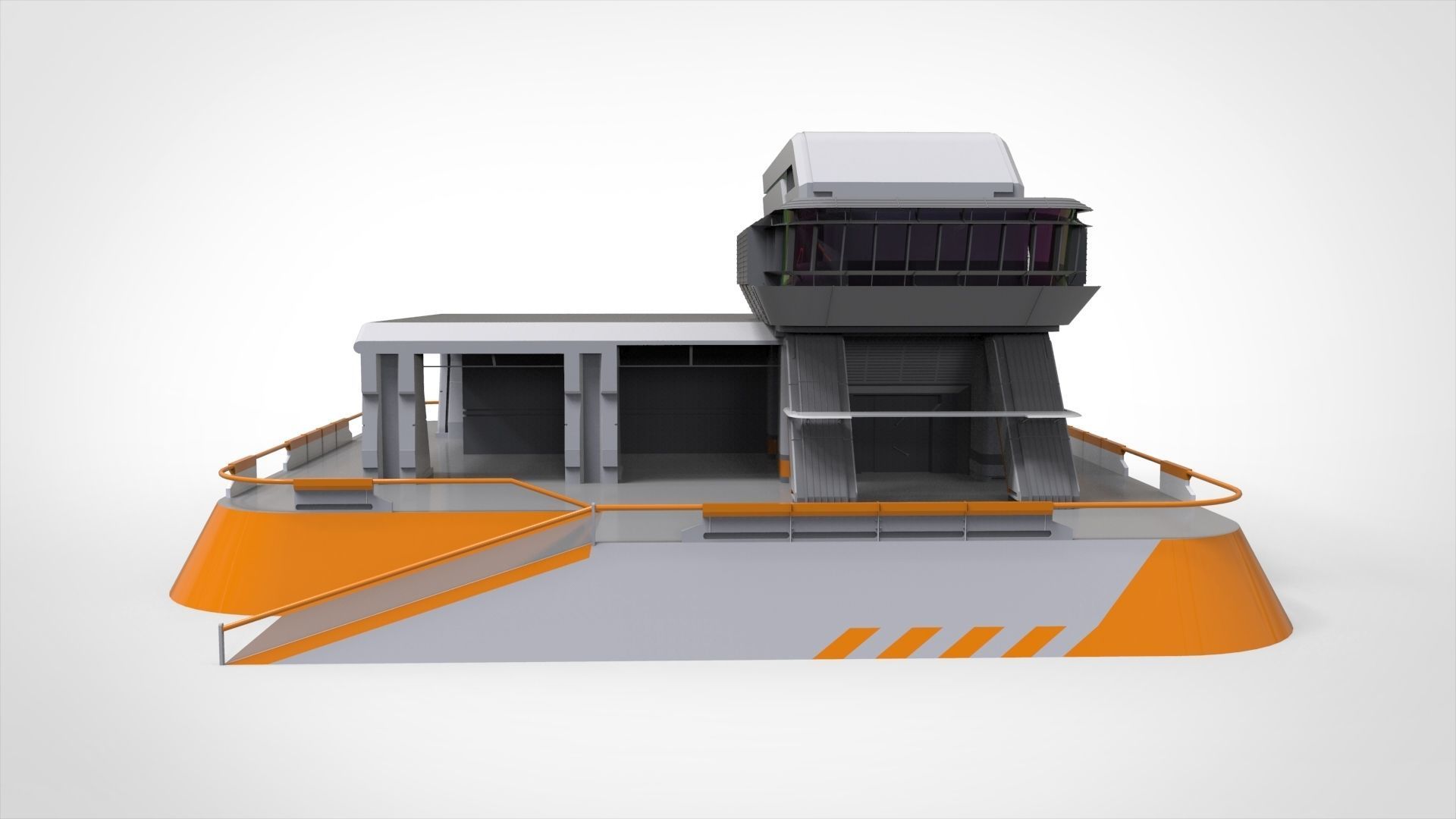 sci-fi architecture 3 3D model_8