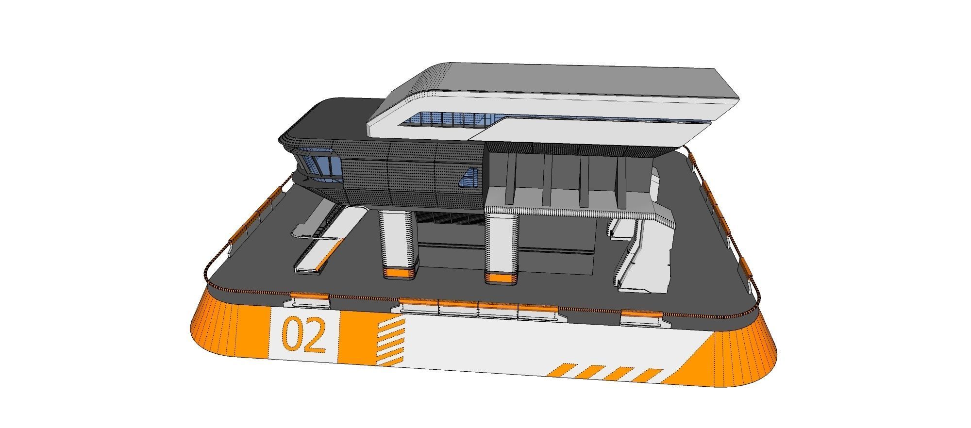 sci-fi architecture 3 3D model_21