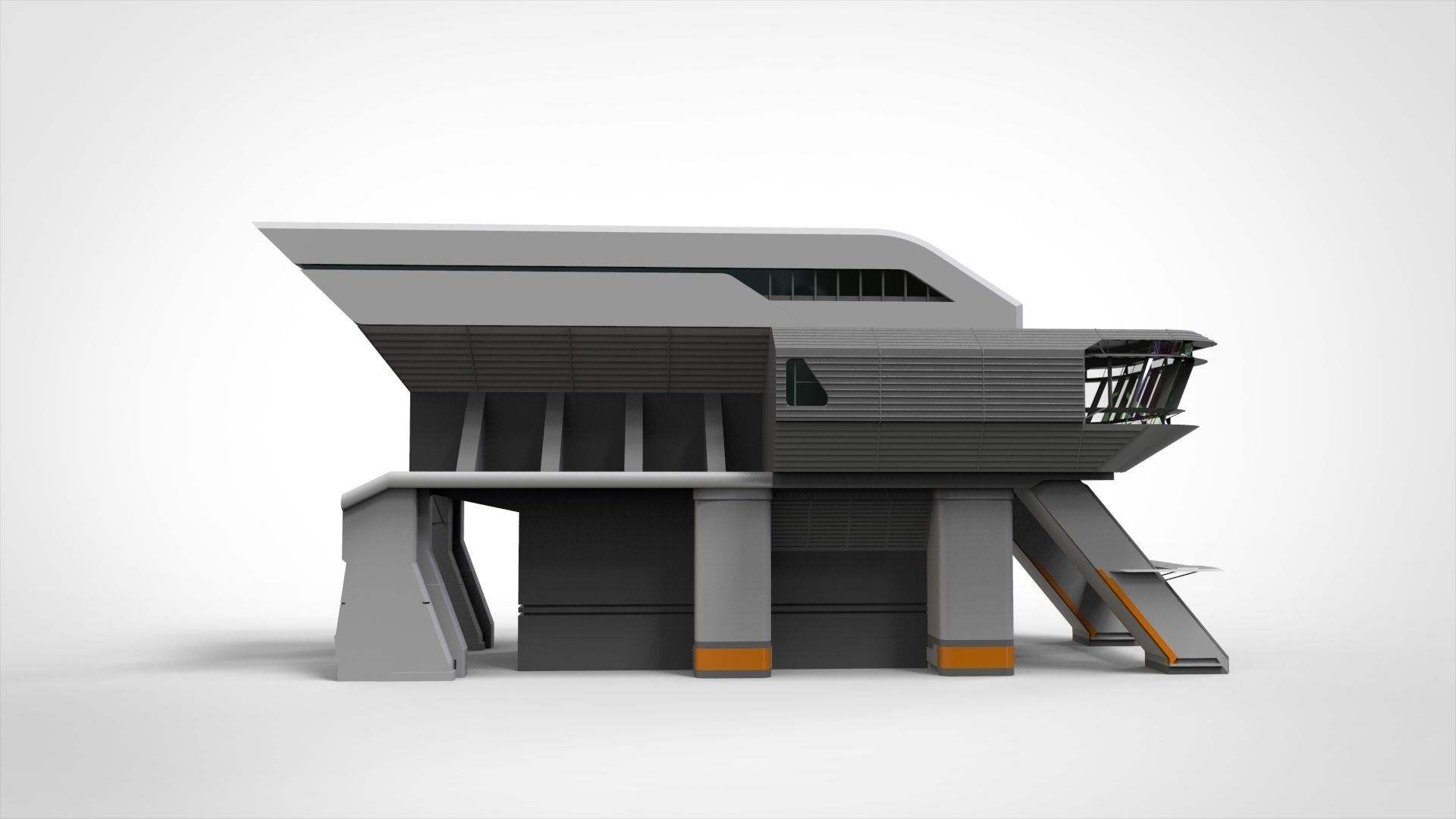 sci-fi architecture 3 3D model_17