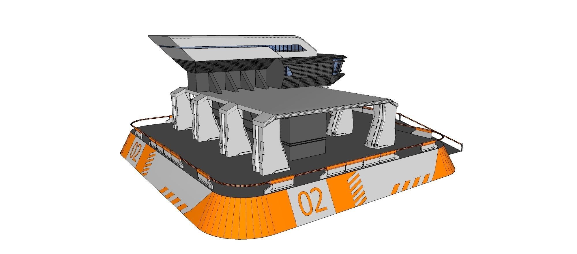 sci-fi architecture 3 3D model_23