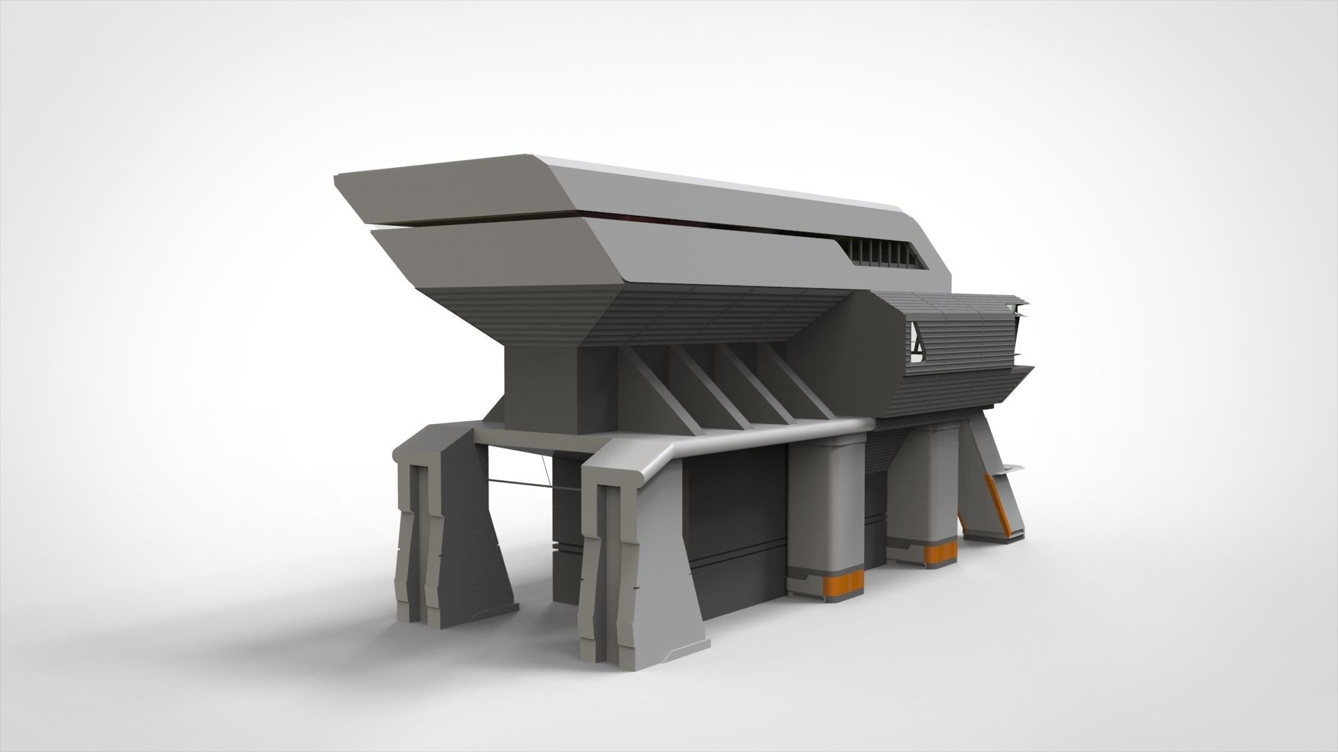 sci-fi architecture 3 3D model_16