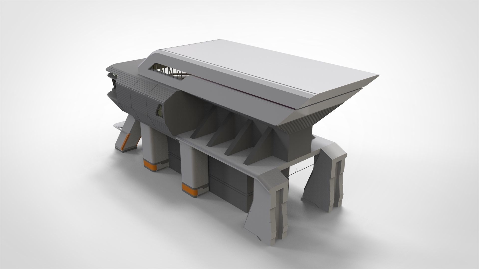 sci-fi architecture 3 3D model_15