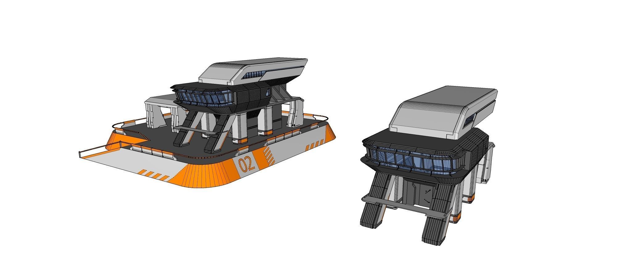 sci-fi architecture 3 3D model_19