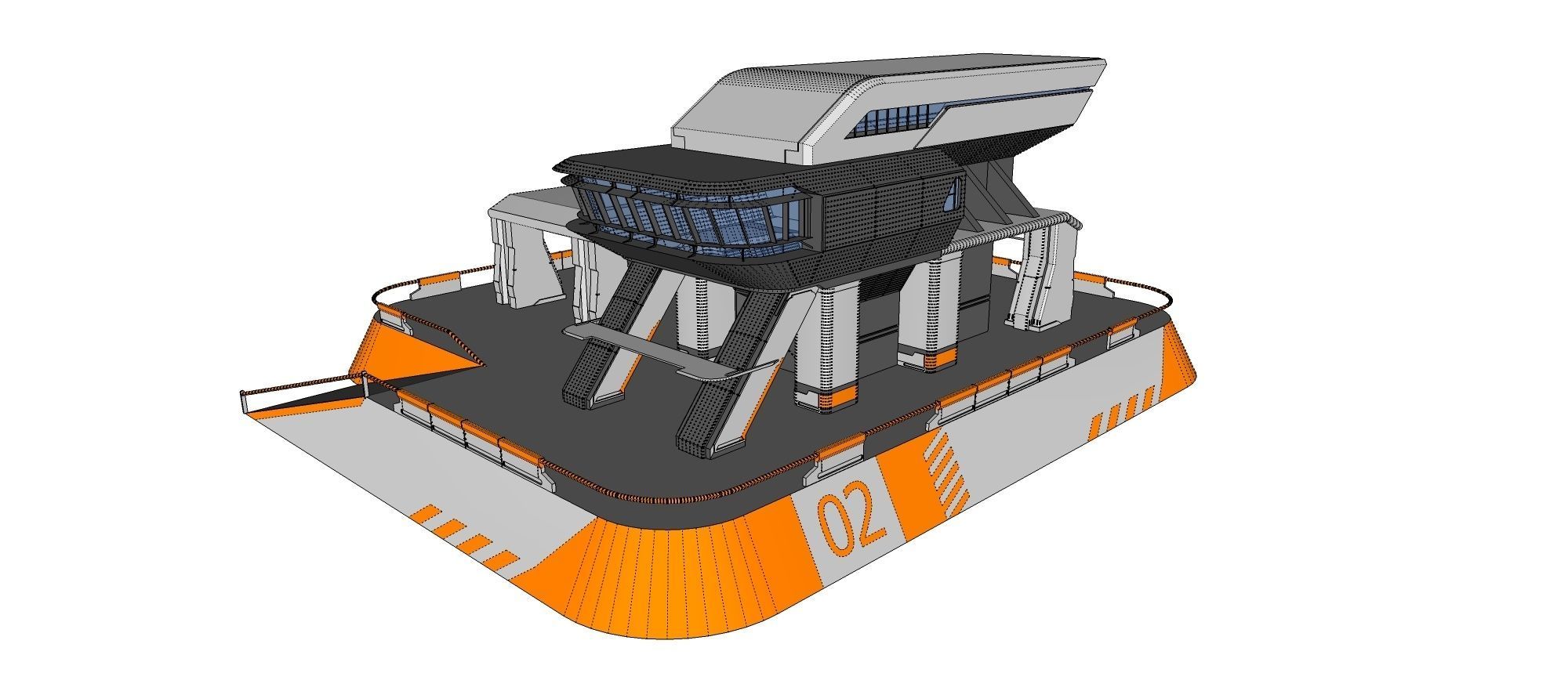 sci-fi architecture 3 3D model_20